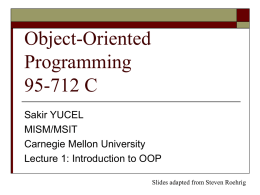 Object-Oriented Programming - Andrew.cmu.edu