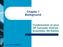 Fundamentals of JAVA Chapter 1 PowerPoint Background