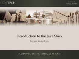 IntroductionToTheJavaStack(CommunityConference)