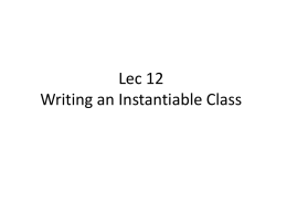 Writing classes