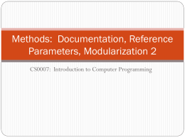 Documentation, Reference Parameters, Command