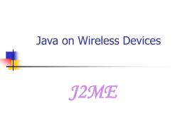 Java on Wireless Devices (J2ME)