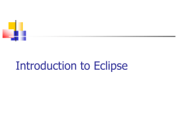 Introduction to Eclipse IDE