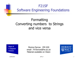 Formatting - Mathematical & Computer Sciences