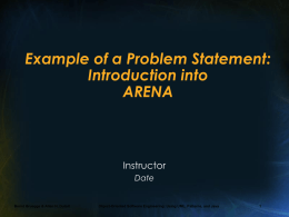 Introduction into ARENA