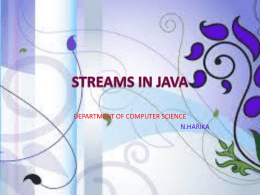 Input Output Streams IN JAVA