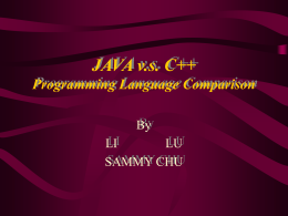 JAVA v.s. C++ Programming Language Comparison