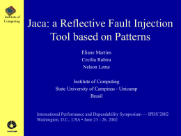 Jaca: a Reflective Tool based on Patterns