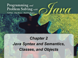 Programming and Problem Solving with Java: Chapter 2