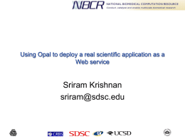 Using Opal to deploy a real scientific application as a