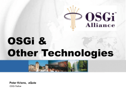 OSGi World Congress Presentation Template