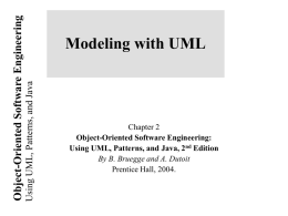 Lecture for Chapter 2, Modeling with UML