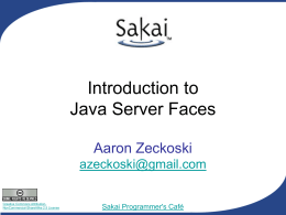 Introduction to Java Server Faces