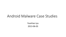 Sample Analysis of Android Malware