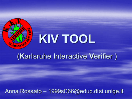 KIV TOOL (Karlsruhe Interactive Verifier )