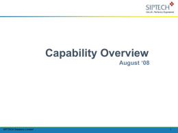 Capability Overview