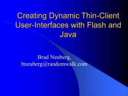 Creating Dynamic Thin-Client User