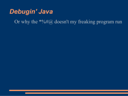 Debugin' Java