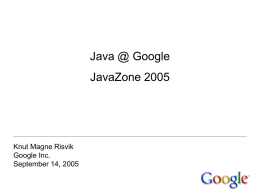 JavaZone 2005 Talk - Programvareverkstedet