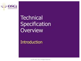 OSGi Technical Presentation