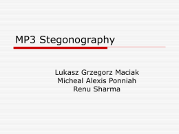 MP3 Stegonography - Terminally Incoherent