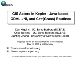 GIS Actors in Kepler - Java-based, GDAL