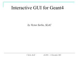 Interactive GUI for Geant4