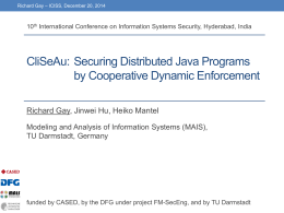 CliSeAu: Securing Distributed Java Programs by Cooperative