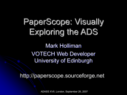 PaperScope: Visually Exploring the ADS