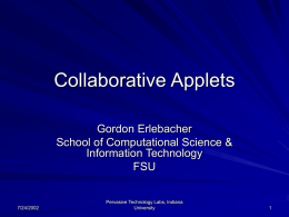 Collaborative Applets - Florida State University