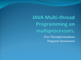 JAVA Multi-thread Programming on CMP System