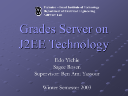 Grades Server on J2EE Technology