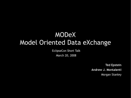 MODeX Designer - EclipseCon France 2015