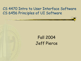 User Interface Software & Technology