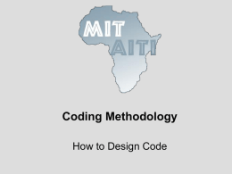 Coding Methodology