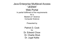 Java Enterprise Multilevel Access “JEEMA” Web Portal In
