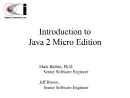 Java 2 MicroEdition