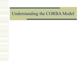 Understanding the CORBA Model