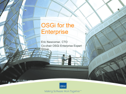 OSGi for the Enterprise