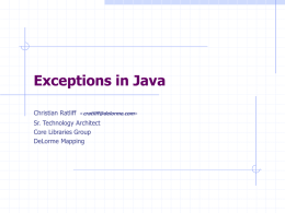 Exceptions in Java - lily Development Group