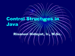 Control Structures - Gadjah Mada University