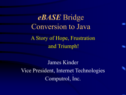 eBASE Bridge Conversion to Java