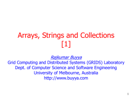 Arrays, Strings, Collections