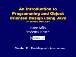 Chapter 11 : Modeling with Abstraction