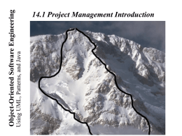 Lecture 1 for Chapter 14, Project Management
