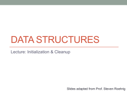 CS 340 Data Structures - Jacksonville University