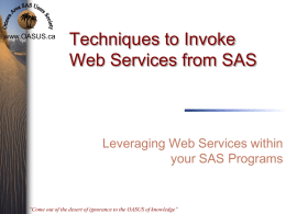 Techniques to Invoke Web Services from SAS