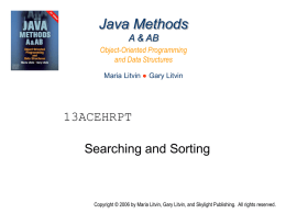 Java Methods A & AB - Skylight Publishing