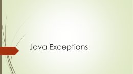 Java Exceptions - Indiana University