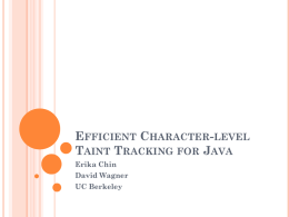 Efficient Character-level Taint Tracking for Java